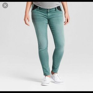 Isabel Maternity Dark Green Maternity Jeans